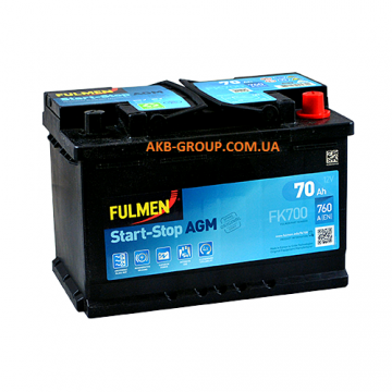 Fulmen Start Stop Agm 70Ah R 760A